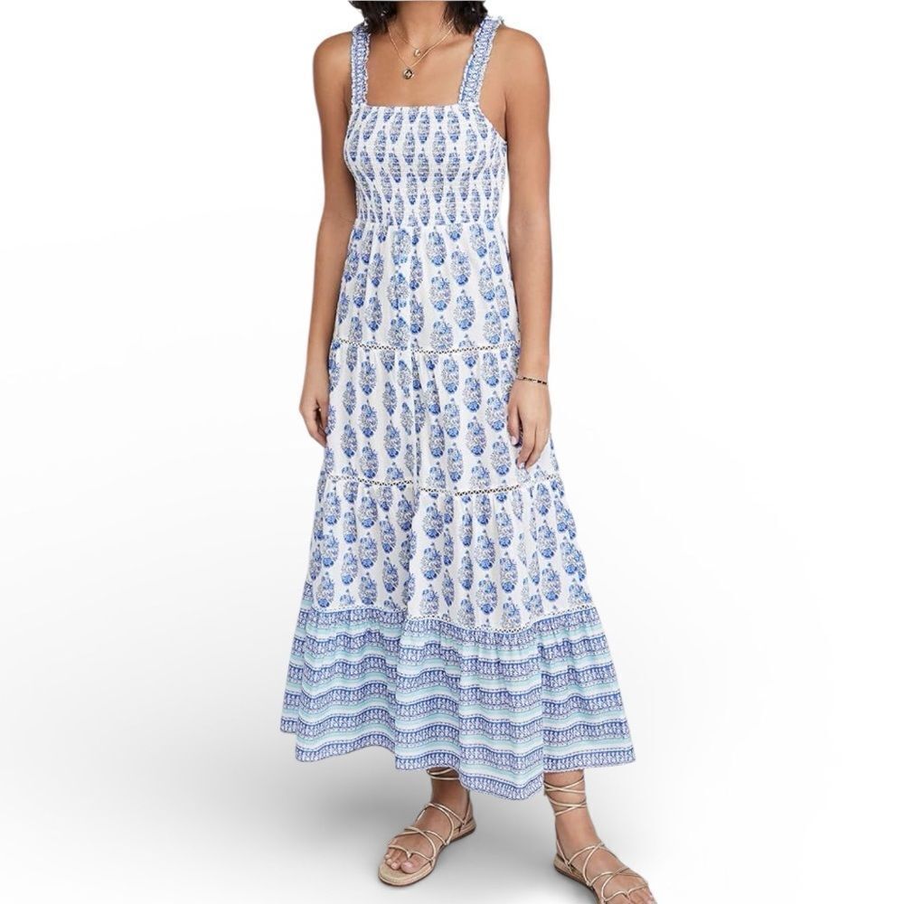 Playa Lucila Women's Smock Border Dress L
